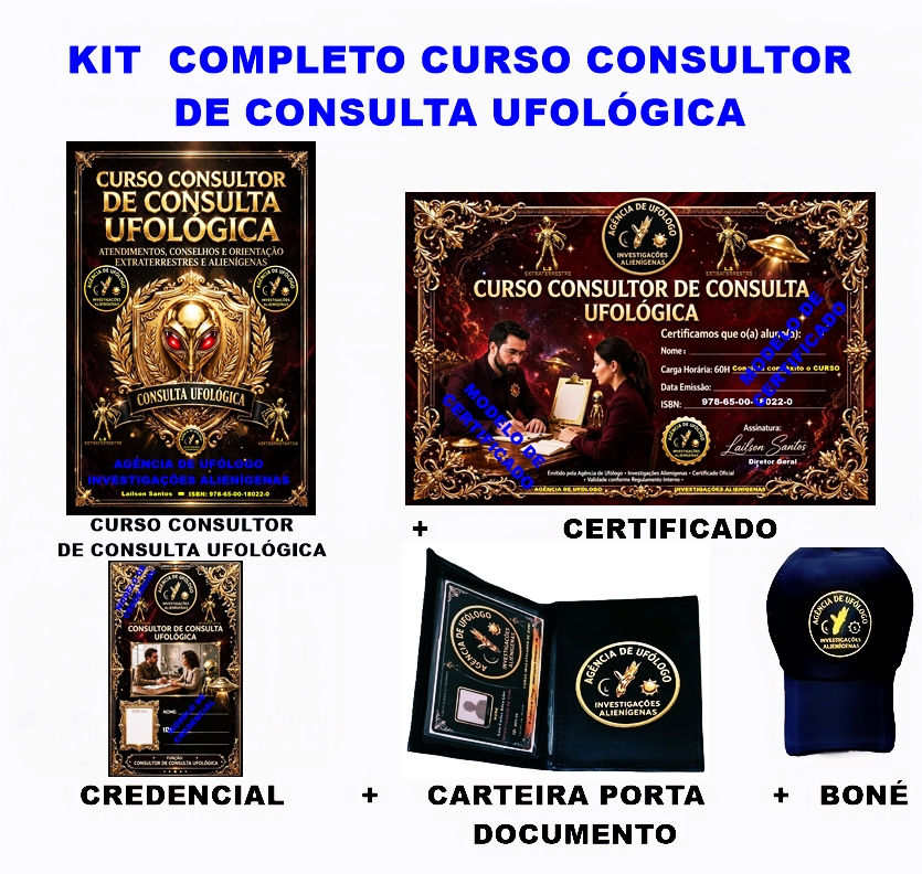 KIT COMPLETO CURSO CONSULTOR DE CONSULTA UFOLÓGICA