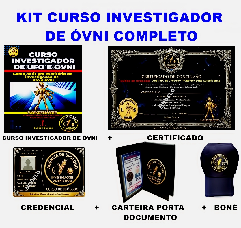 KIT CURSO DE INVESTIGADOR DE ÓVNI COMPLETO